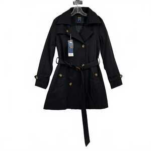 Creatmo Black Trench Coat | Polyester Coat for Women Size S